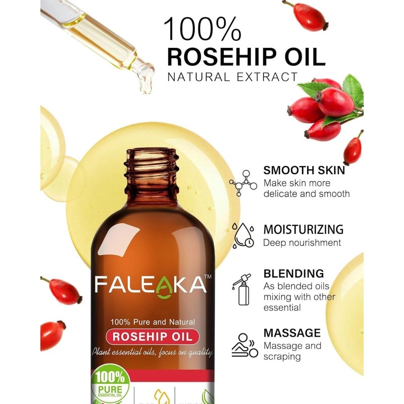 Aceite De Rosa Mosqueta 100% Puro Natural Organico Piel Seca