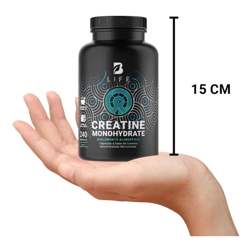 Creatina Monohidratada B-Life | 240 Cápsulas | Energía, Fuerza y