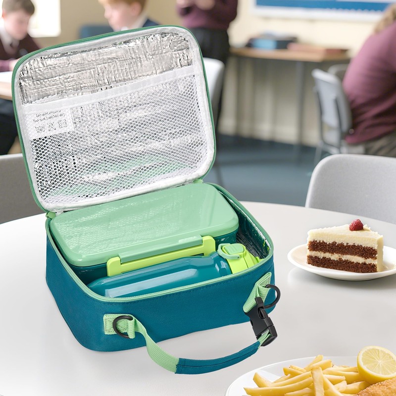 PIQUEBAR Kids Lunch Bento Box with Thermo Ice Pack Food