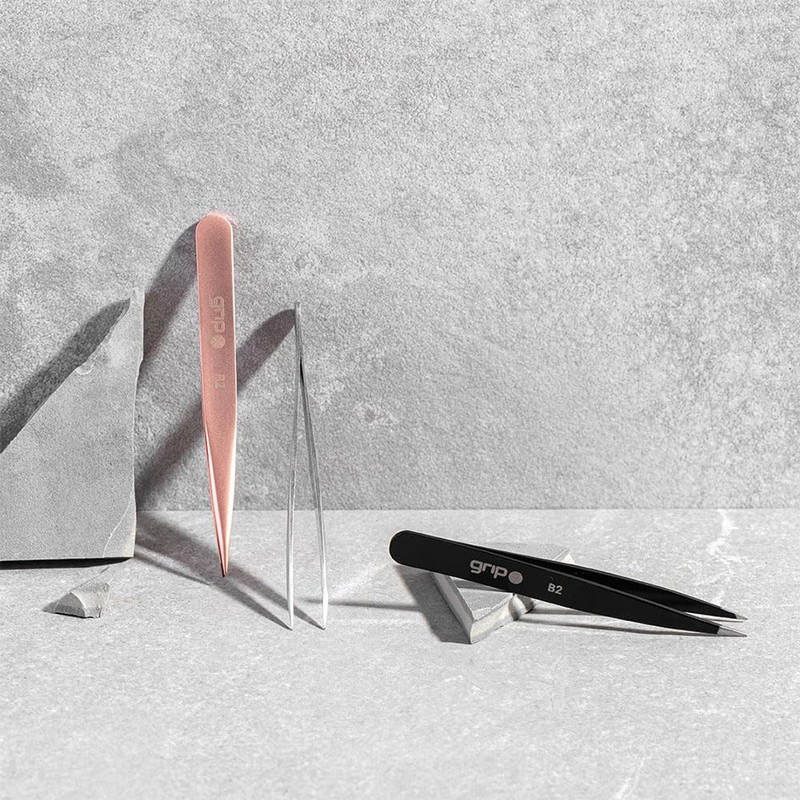 Grip Tweezer Pointed Tip Stainless Steel S2 – Precision Tweezers