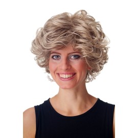 WIG ME UP - GFW963-18T22 Women's Men's Short Wild Voluminous Curly Wig Dark Blonde Brown Mix