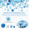 SUNNYCLUE 390Pcs Blue Pompom Balls Polyester Pom Poms Random Mixed