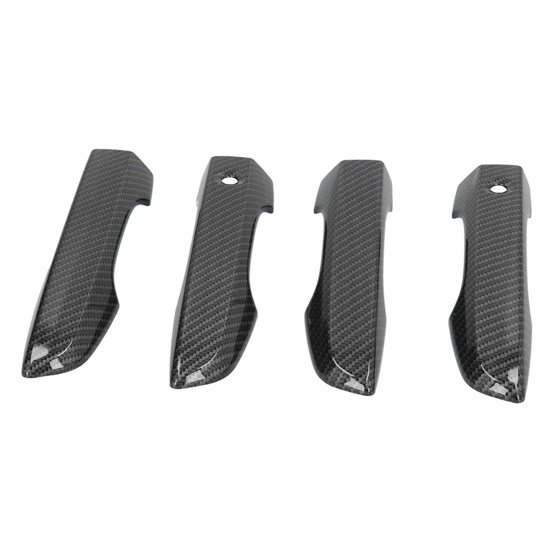 Door Handle Trim Cover Carbon Fiber Style Decoration Fit for