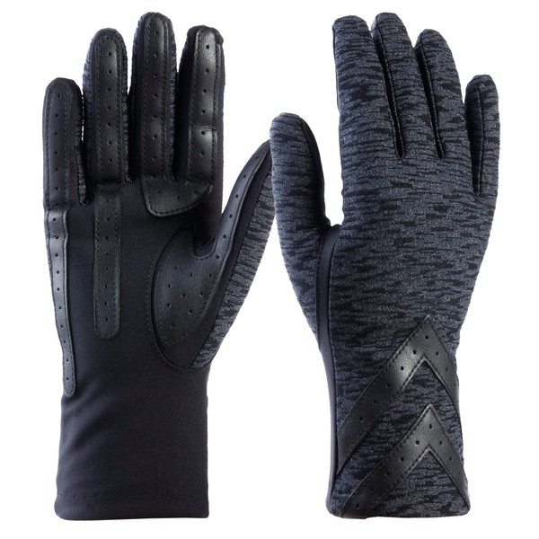 isotoner Women's Spandex Touchscreen Cold Weather Gloves with Warm Fleece