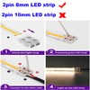 RUNCCI-YUN 12Pack led Light Strips Connectors 8mm 2 Pin Solderless