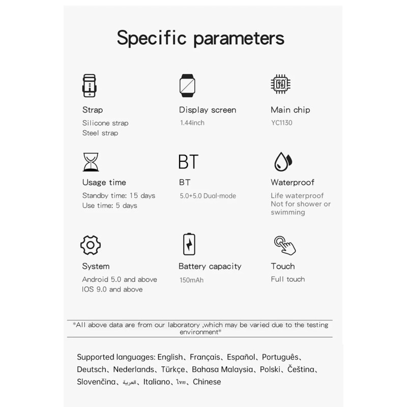 simson Smartwatch Android Phone 1.44" Color Screen Full Touch Custom