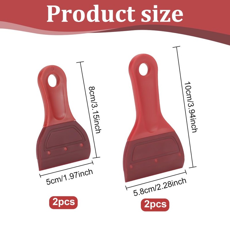 WEBEEDY 4 Pcs Squeegee Rubber Blade Screen Printing Squeegee,Self-Adhesive Screen