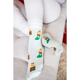 Pearhead Corgi Christmas Socks, Novelty Holiday Socks, Unisex One Size Fun Socks, Cotton Socks For Dog Lovers, Christmas Gift
