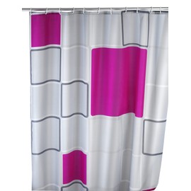 Wenko 20056100 Shower Curtain Textile Anti-Mould 180 x 200 cm Abstract Motif