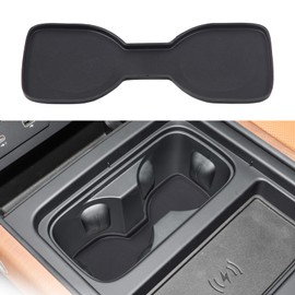 DIYUCAR TPE Black Car Center Console Cup Holder Non-slip Mat Water Coaster For LR Defender 90 110 130 2020-2023 Car Accessories (Style B)