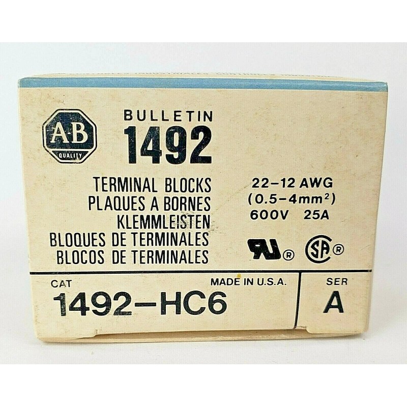 A-B 1492-HC6 Terminal Blocks, New! Free Shipping!