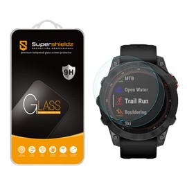 Supershieldz (2 Pack) Designed for Garmin Fenix 7/ Fenix 7 Solar/Fenix 7 Sapphire Solar (47mm) Tempered Glass Screen Protector, Anti Scratch, Bubble Free