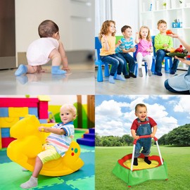 GRPSKCOS Children's Non-Slip Socks 12 Pairs Stopper Socks Children ABS Socks Children Non-Slip Socks for 6-12 Months 1-10 Years Boys Girls, #3 Black -12 Pairs