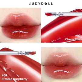 JUDYDOLL Ice Watery Lip Gloss, Mirror Lip Glaze, Glossy Lip Stain, Transfer-Proof, Metal Applicator, Waterproof, Long-Lasting, Moisturizing, Liquid Lipsticks, Plumping, Not Easy To Fade, Makeup, Cosmetics:_#07+#09