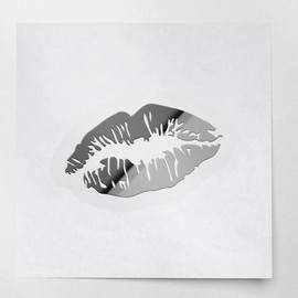 ANGDEST CLUB Decal Stickers of Lips 7 (Metallic Silver) Premium Waterproof Vinyl Decal Stickers for Laptop Phone Accessory Helmet Car Window Mug Tuber Cup Door Wall Decoration ANDSKUSe44463SI070722