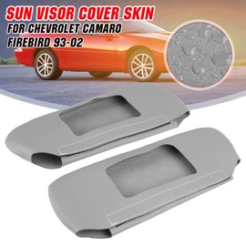 JAMESVAN Sun Visor Replacement - Microfiber Leather Cover Skin Compatible with Chevy Camaro Firebird 93-02, Left and Right, Grey