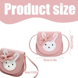 IKOPFLN Shoulder Bag Children Girls Small Cute Handbags Kids Princess Mini Bags Handbag Girls Small Rabbit with Adjustable Strap for Children Girls (Pink), b