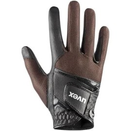 uvex Sumair - Riding Gloves for Adults - Stretchy - Optimal Ventilation - Black-Brown - 7.5