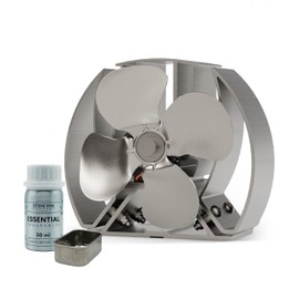 Forest Master | Viking Advanced Stove Fan - Powerful 4-Blade Design for Eco-Friendly Heat Circulation in Wood Burning Stoves and Fireplaces (Steel Grey, Mini Viking Air)