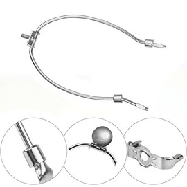 8 Inch Heavy Duty Lamp Harp, with Finials and Detachable Light Duty Saddle Bases,, Used for Floor Lamps and Table Lamps, Wall Lamps, Etc, 1sets of Heavy-Duty Lampshade Holders, Chandelier (Nickel)