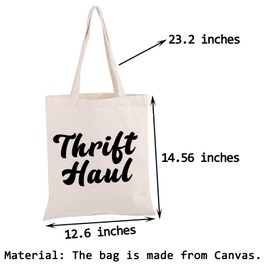 PWHAOO Thrift Lover Gift Thrifting Addict Tote Bag Thrift Haul Tote Bag Thrifter Merchandise, Thrift Haul Tote, Medium