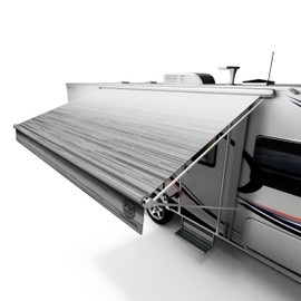 RV Awning Fabric Replacement 18ft – Replacement Awning for Camper, 19.5oz Heat-Sealed Vinyl, UV & Weatherproof, Sunproof, Universal Outdoor Canopy for RVs, Campers, Trailers & More – Heavy-Duty