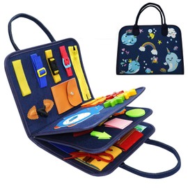 Laspi Busy Board für Kleinkinder 4-Schichten, Activity Board Montessori Spielzeug Baby ab 3 4 Jahre Mädchen Junge, Grundkenntnisse Erlernen