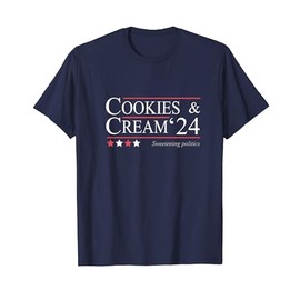 Cookies and Cream Funny Political Shirt 2024 Election T-Shirt