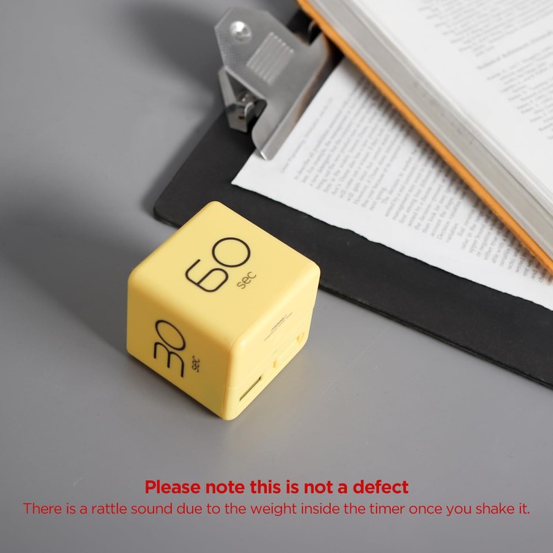 mooas Cube Timer (Yellow), Timers Cube Flip Block Timers Productivity