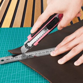 TIFICAL 3-Pack Box Cutter, 18mm Wide Blade Utility Knife Retractable, Pink Box Cutter with Quick Change Blade and Lanyard Hole Design, Exacto Knife Suitable for DIY, Office, Arts Crafts and Home