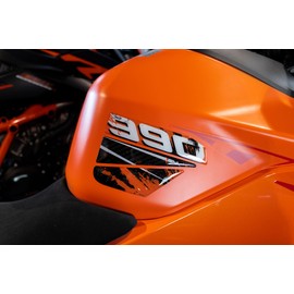 Tankpad Side Tank Pad Carbon Splatter Orange Compatible with KTM 990 Duke X802008VA