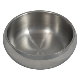 JACK AND VANILLA, Double-walled stainless steel bowl 360 ml for dogs and cats, maintains food temperature, easy to clean, elegant design, silver, model "Bon Appetit".
