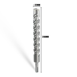 CSOOM SDS Plus Drill Bit 22 x 310 mm, Professional Concrete Drill, Ideal for Drilling in Stone, Concrete, Natural Stone, Brick Wall