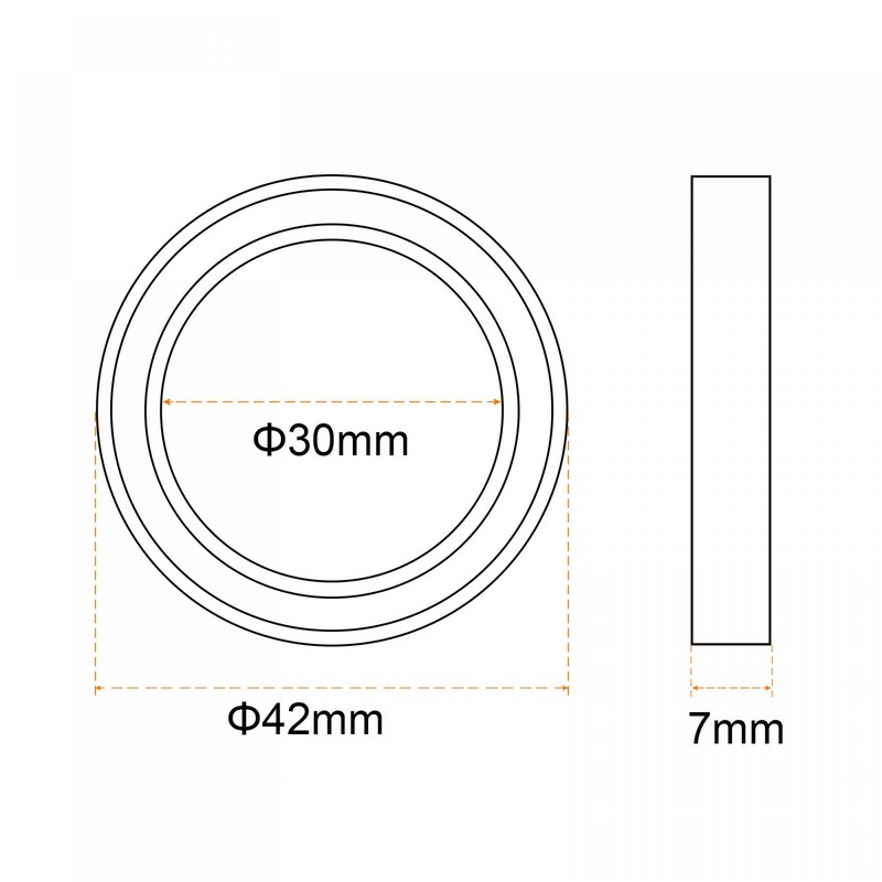 sourcing map 6806-2RS Ceramic Bearings 30mm x 42mm x 7mm