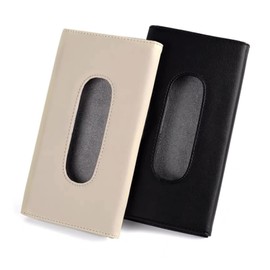 XIWALAI Car Tissue Box Car Sun Visor Leather Tissue Holder Auto Interior Storage Decoration Car Stuff Accessories Auto Tissue Box Decor (Size : Mixed color 2 Pcs)
