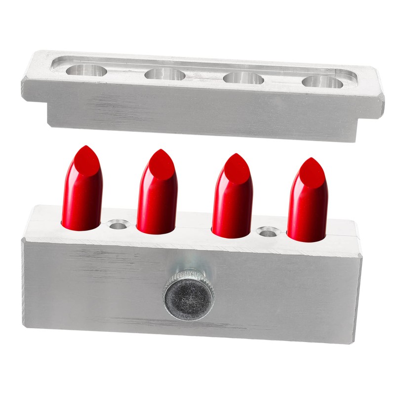 MERRYHAPY Diy Lipstick Kit 4 Holes Aluminum Molds Lipstick Making