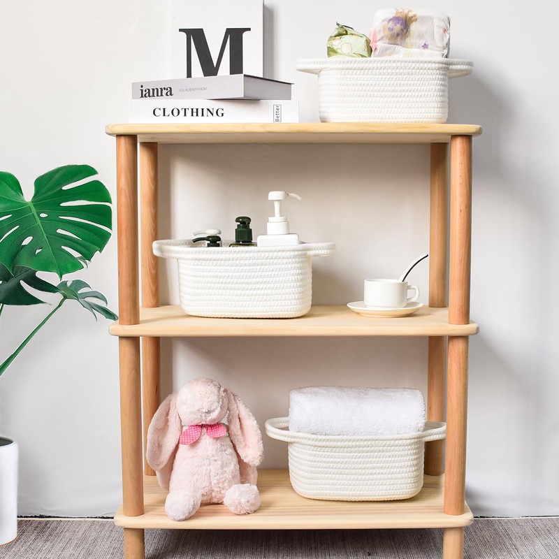 ABenkle Small Storage Basket, Mini Basket, Cute Tiny Cotton Rope