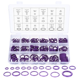 270 Pcs Rubber O Rings Rubber Assorted Seal Kit, Rubber O Ring Set, Purple O-Rings Gasket Grommet Kit, Sealing Washers Seals Spacers Assortment Kit, O Rings for Pressure Washer Mixer Taps (紫色)