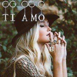 LUODAN Keyring Gift for Men and Women, Silver A-Z 26 Letter Initial Letter Pendant Key Ring - Gift Sisters Friendship Gift Ideas Best Friend Birthday (S), c