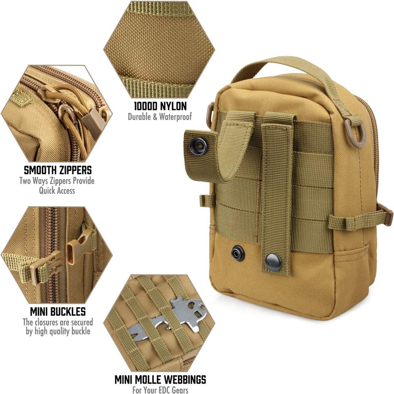 WYNEX Tactical Molle Pouch Small, EDC Utility Pouch Tactical Tool