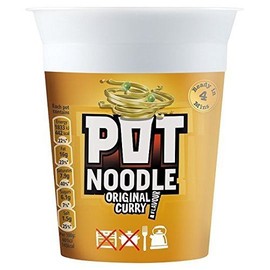 Pot Noodle Original Curry Flavour - 90g - Pack of 4 (90g x 4) by Pot