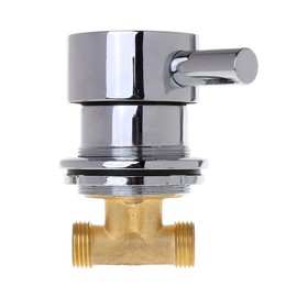 Buwei G1/2" Hot & Cold Water Mixing Valve Thermostatic Mixer Two in & One Out Faucet for Shower Room