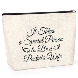Pastor’s Wife Gift Cosmetic Bag Religious Gift for Women Friend Pastor's Wife Appreciation Gifts Minister's Wife Gift Christmas Birthday Presents for Pastor's Wife Thank You Gift Makeup Travel Pouch