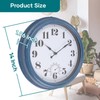 Outdoor Clock Waterproof 14 Inch Outdoor Clocks with Thermometer Combo