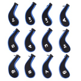 Yuhtech Golf Club Head Covers for Putter, 12 Pieces Headcovers Set Golf Club Head Cover Golf Iron Covers Iron Covers Headwear