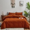 CLOTHKNOW Burnt Orange California King Comforter Set 3Pcs Rust Bedding