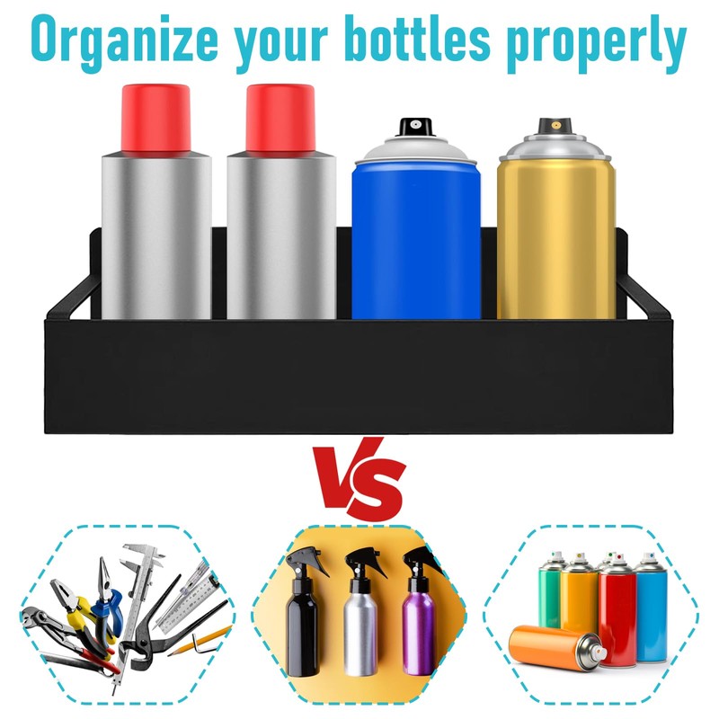 6 Pcs Magnetic Aerosol Spray Can Holder, Magnet Toolbox Bottle
