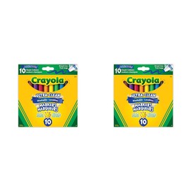 Crayola 10-Count Washable Ultra-Clean Broad Line Markers (Pack of 2)