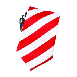 American Flag Tie Stars and Stripes Tie Independence Day Necktie Printed Neckwear Polyester Yarn Woven Neckties