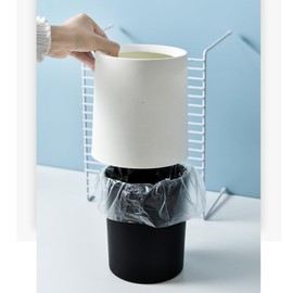 ETRAVEL Desk Trash Can Desktop Trash Can Stylish Mini Trash Can Trash Can Trash Can Trash Bag Hidden Mini 2L Bathroom Bedroom Office (Black)
